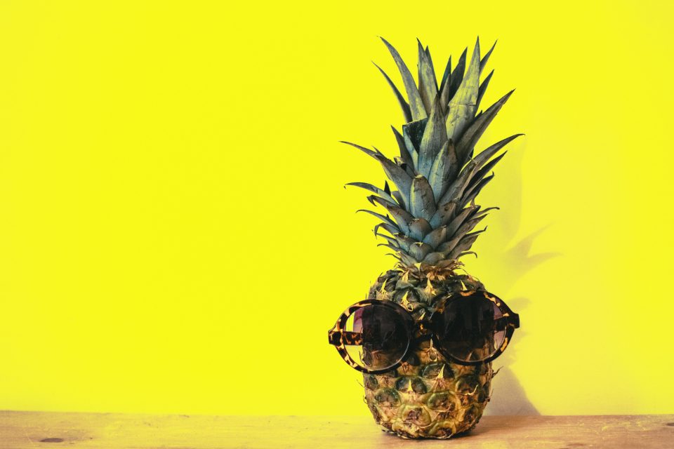 Illustrative photograph of pineapple Sunglasses